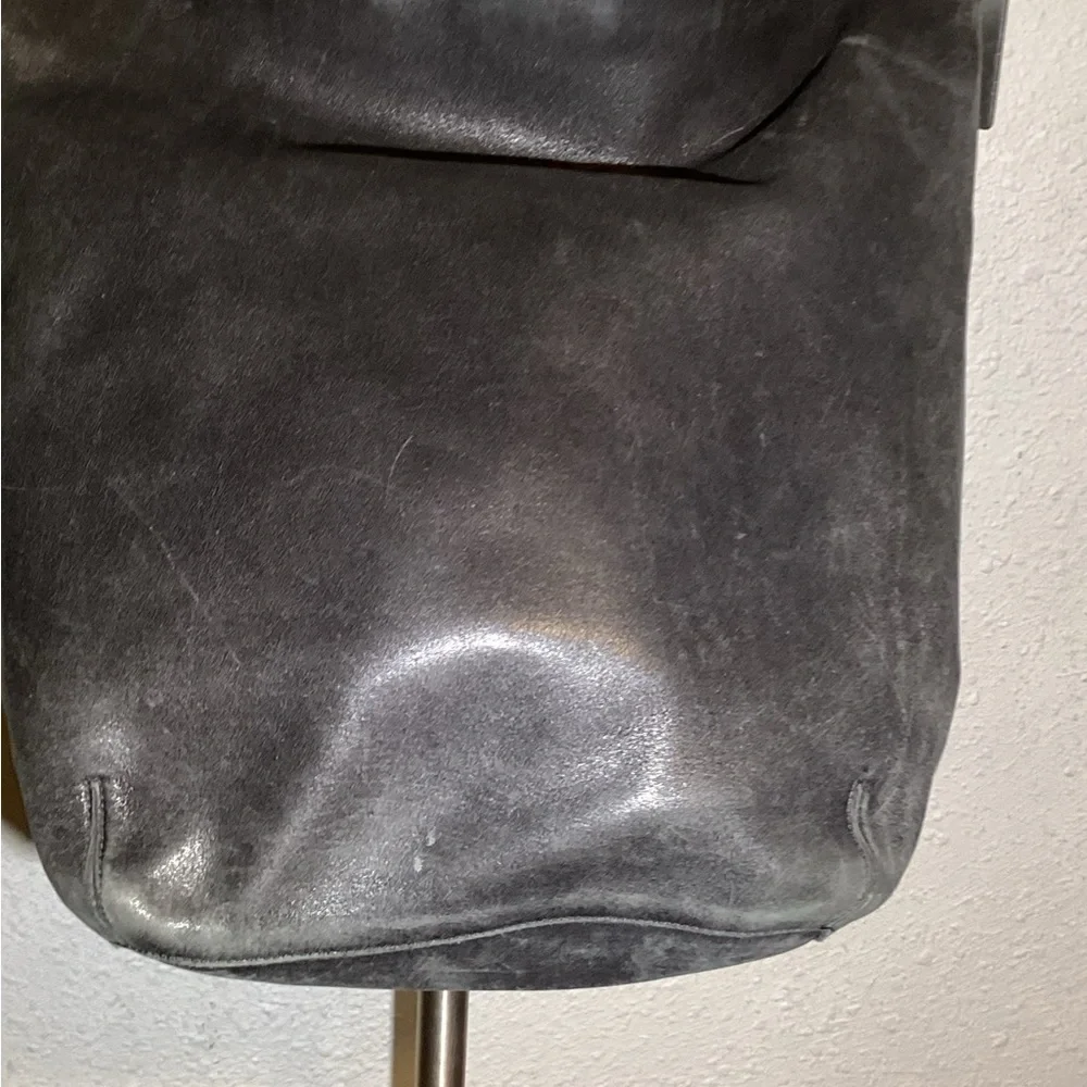 Coach vintage black leather large shoulder bag
